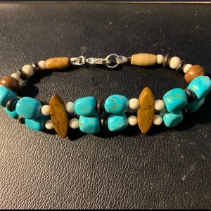 Native American made bracelet with turquoise